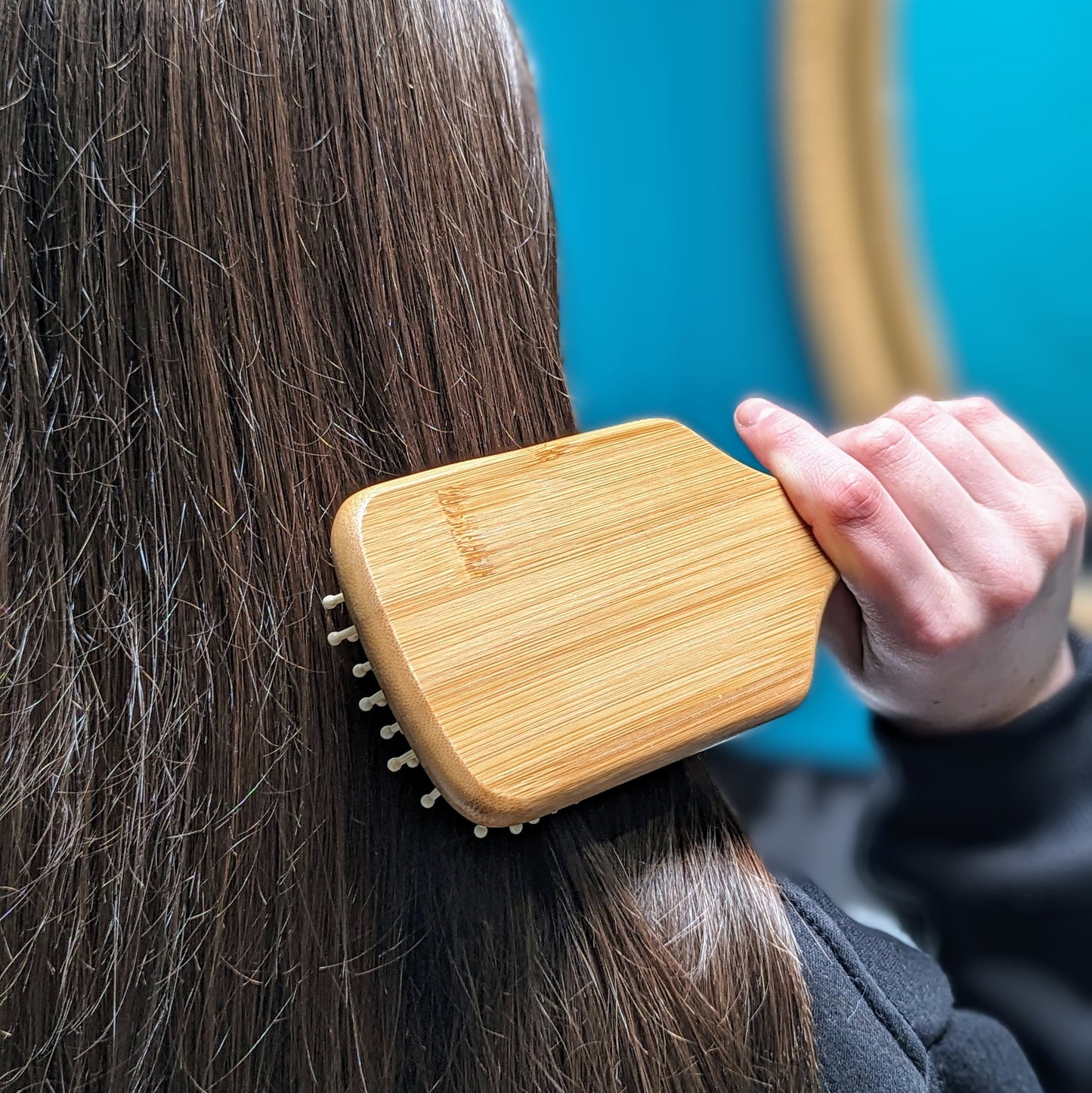 Bamboo Paddle Hair Brush | Sustainable Handle and Pins