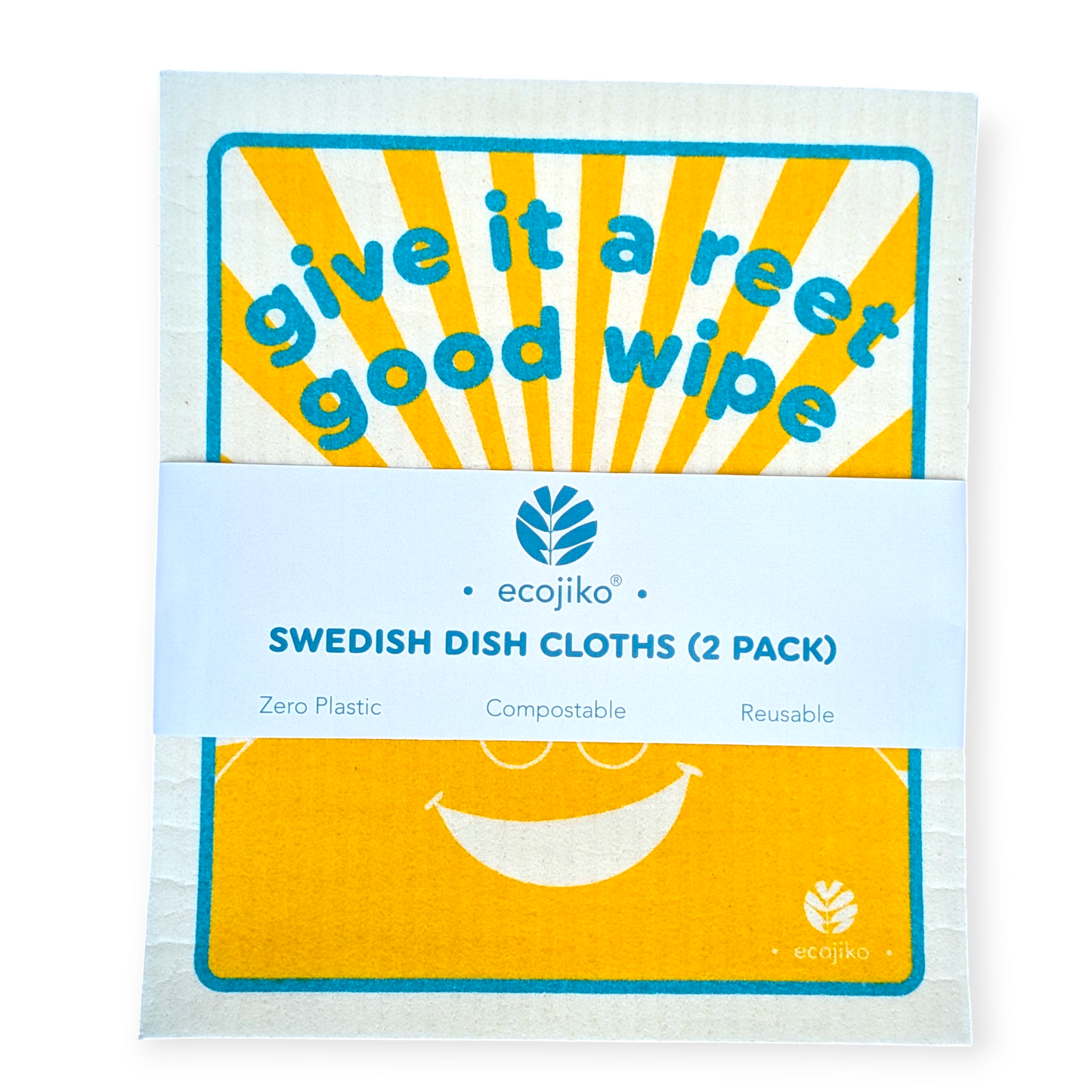 Swedish Dish Cloths | Fun Northern - Inspired Compostable Cleaning Cloths (2 pack)