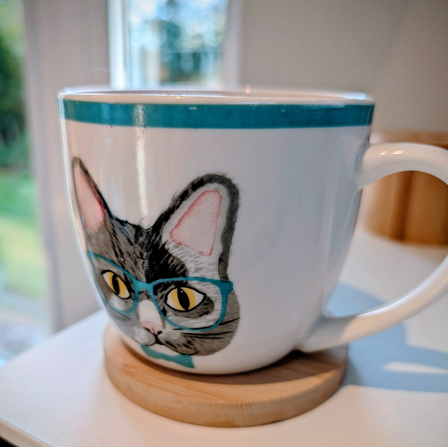 Bamboo Personalised Coaster with Name Engraving, Custom Smiley Face Design Coasters