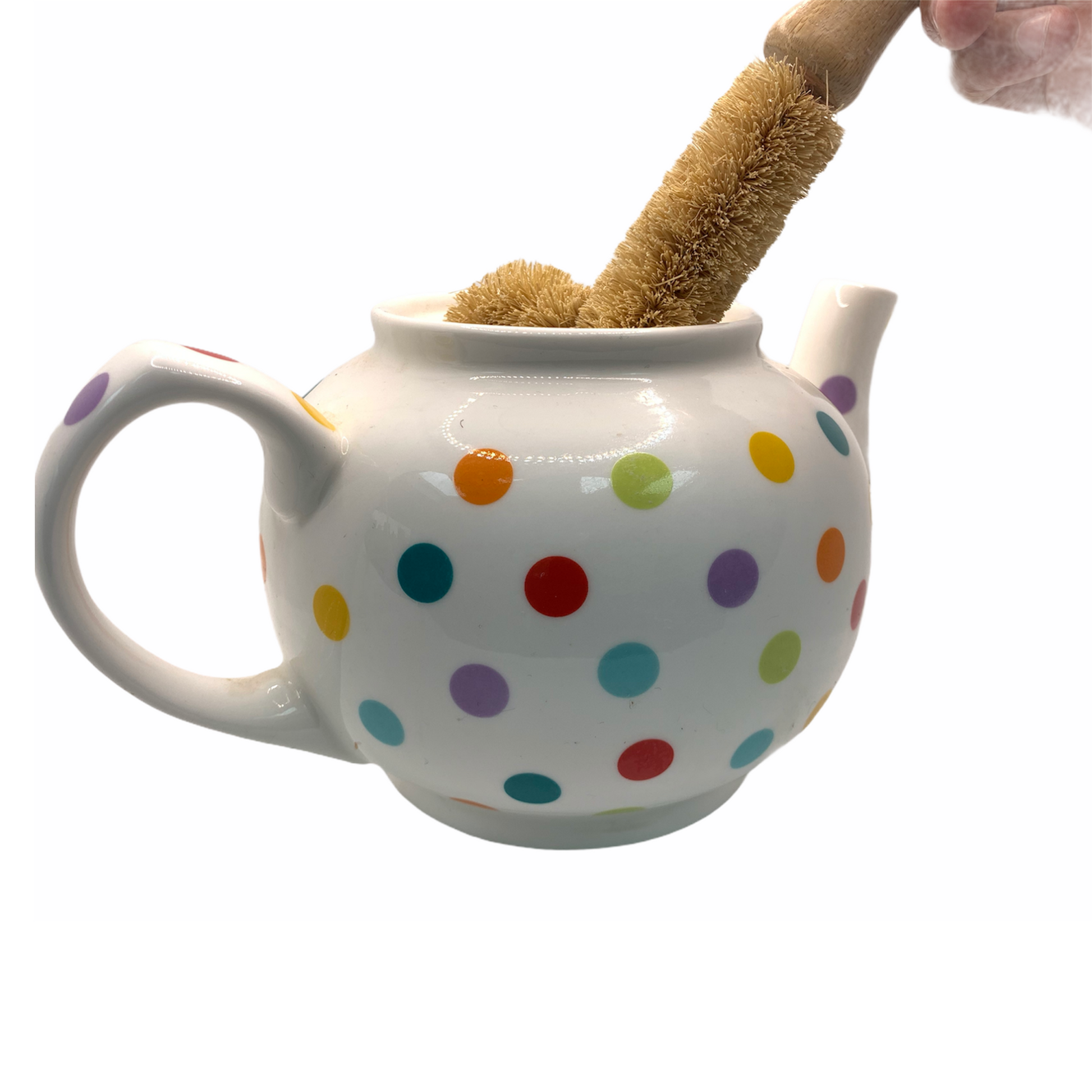 ecojiko bamboo bottle brush cleaning tea pot