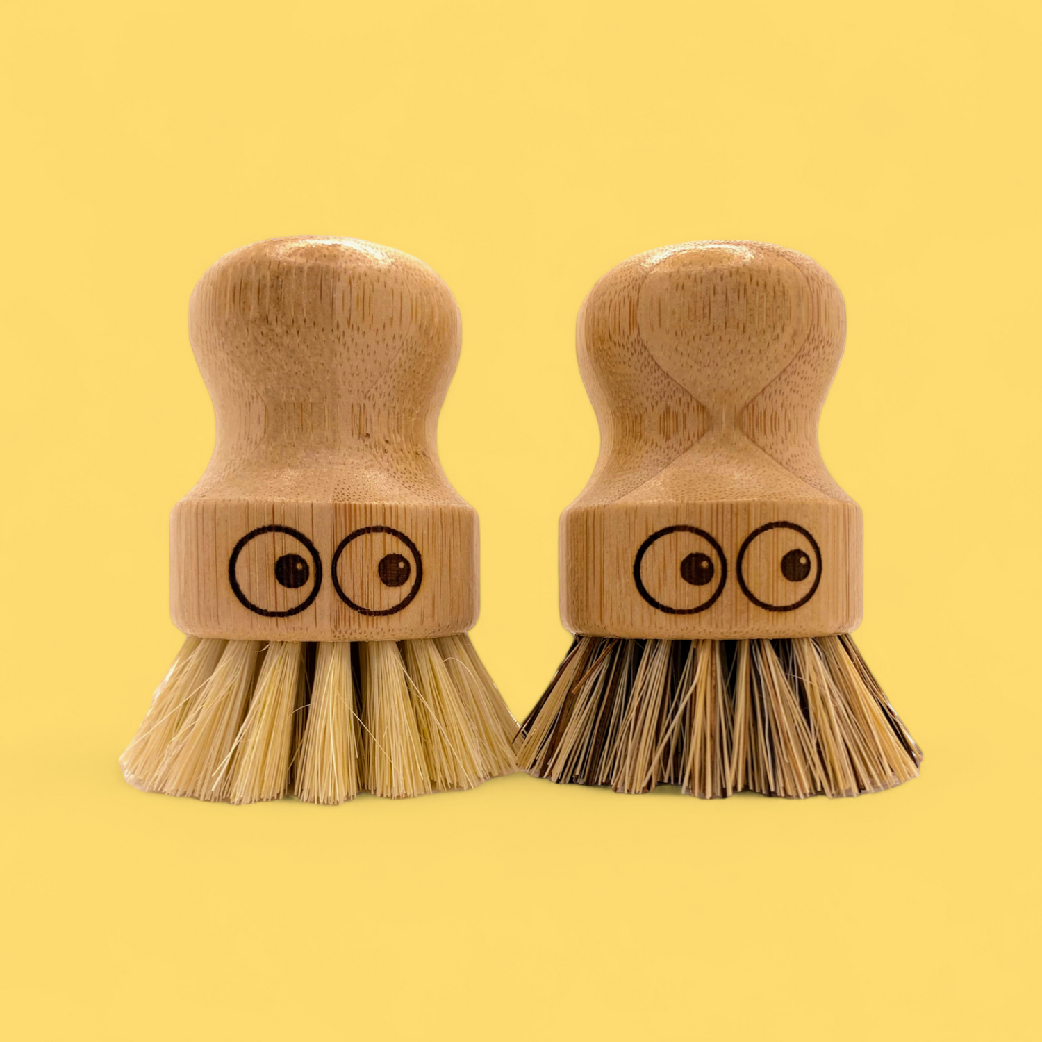 bamboo zero waste scrubbing brushes with eyes