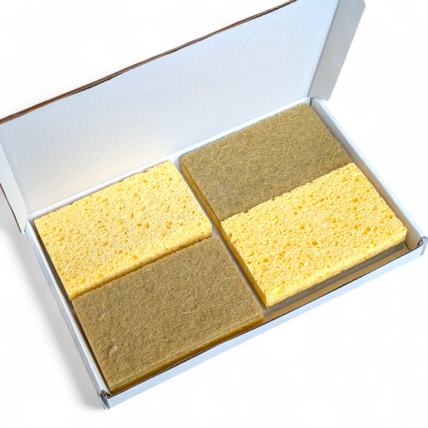 Eco Sponge Scourers | Plastic Free Kitchen Washing Up Sponge Scourers (4 pack)