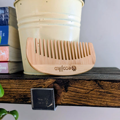 Curved Bamboo Hair Comb