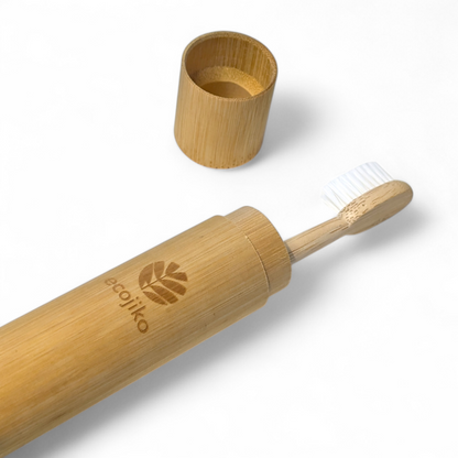 Bamboo Toothbrush Holder | Adult Bamboo Toothbrush Case