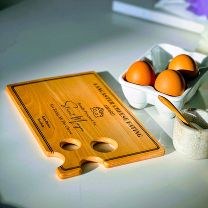 Personalised Engraved Cheese Lovers Wooden Board, Sustainable Chopping Board Personalized Cheese Serving Platter