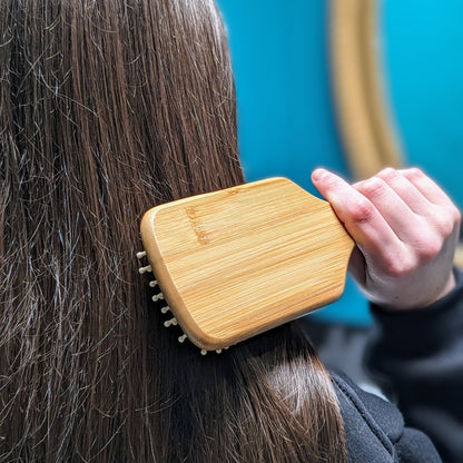 Bamboo Paddle Hair Brush | Sustainable Handle and Pins