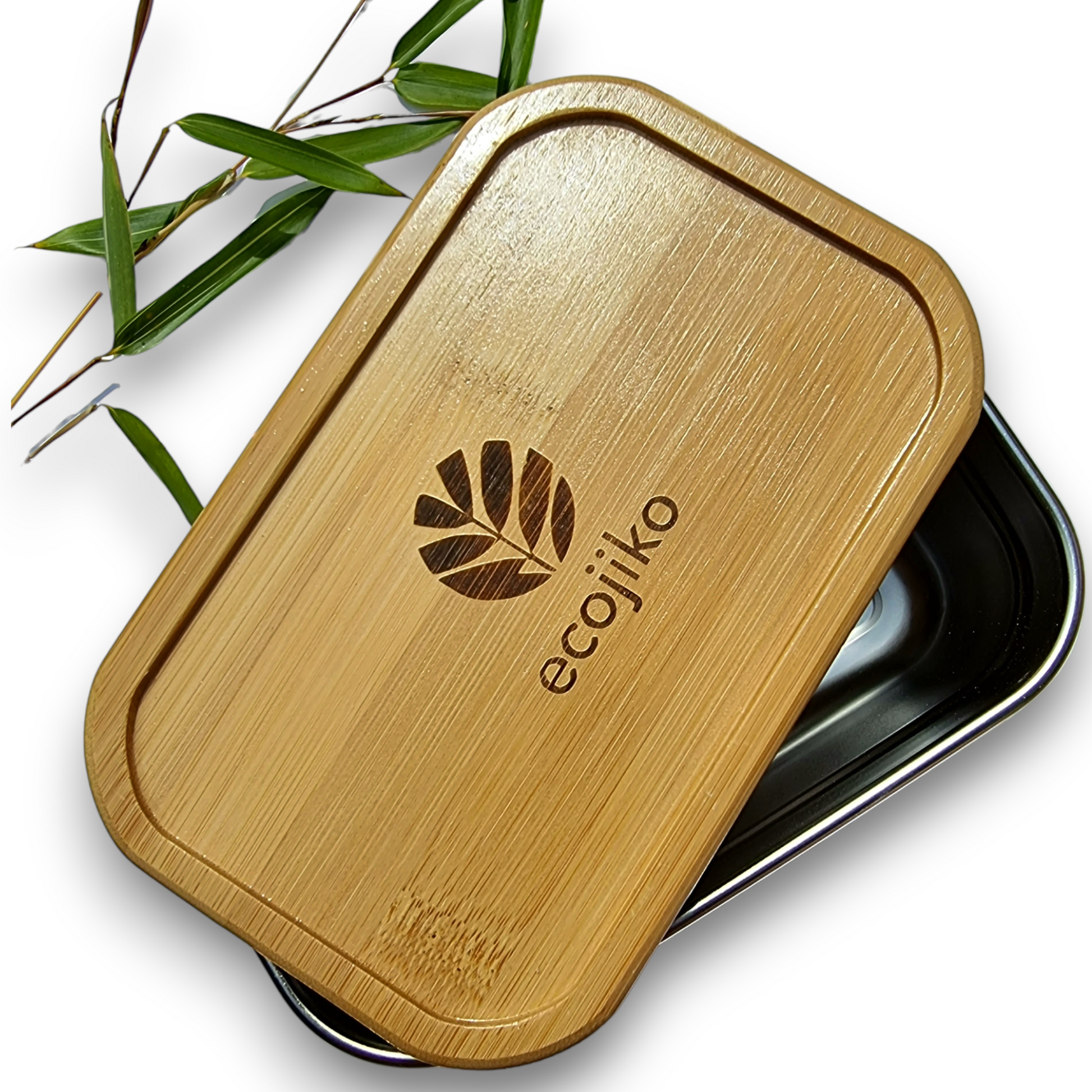 ecojiko stainless steel and bamboo reusable lunch box