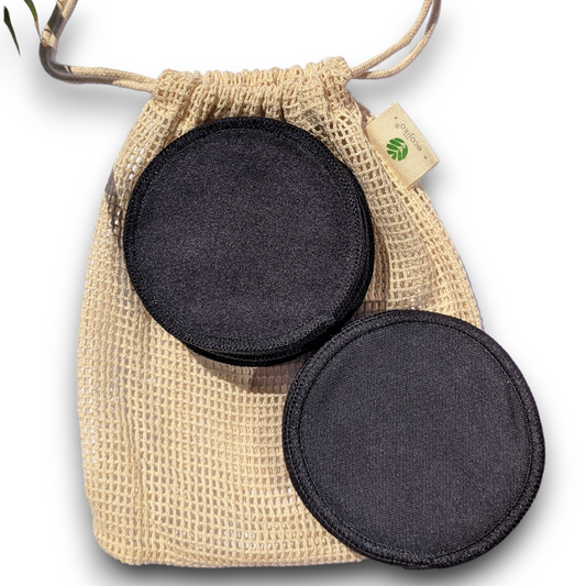 reusable make up remover pads organic cotton black