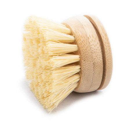 Wooden Dish Brush Replacement Heads | Bamboo and Plant Based Bristles Replaceable Heads (2 pack)