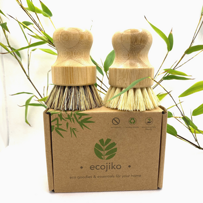 ecojiko bamboo and sisal pot scrubbing brushes