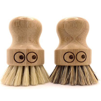 ecojiko bamboo pot scrubbing brushes with eyes 