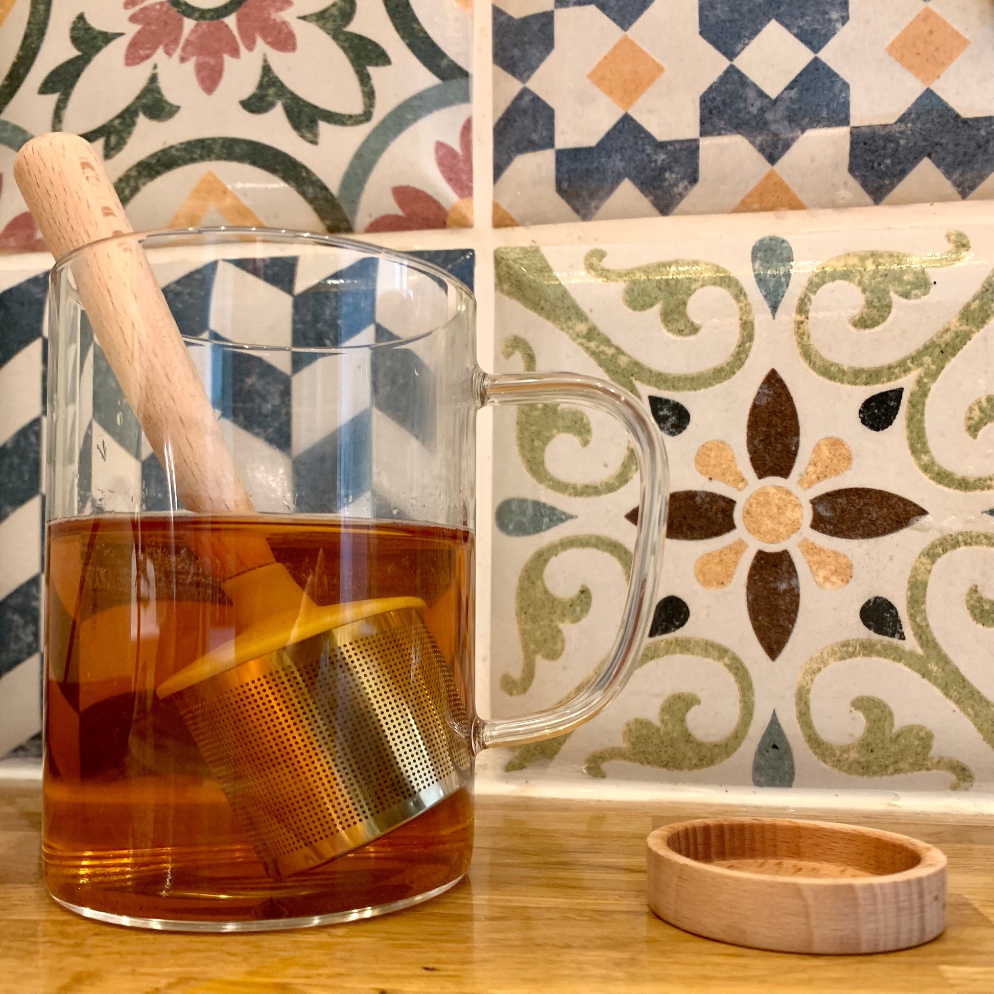 ecojiko loose tea infuser in kitchen