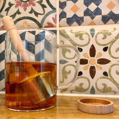ecojiko loose tea infuser in kitchen