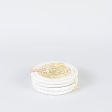Load image into Gallery viewer, Fair Trade grass coasters in white

